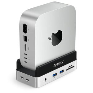 ORICO MiniDock Mac mini M4 ��p�X�^���h&�h�b�N|NVMe SSD �G���N���[�W���[|6-IN-1 USB3.2 �n�u|10Gbps USB-Ax2�ESD/TF �J�[�h���[�_�[���� Mac mini M4/Pro �Ή�