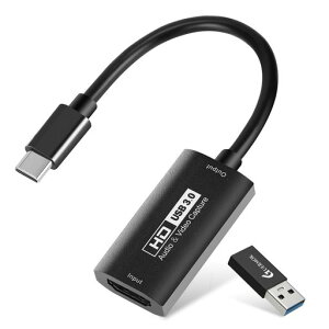 GUERMOK �L���v�`���[�{�[�h Switch�Ή� USB3.0 HDMI to USB-C �r�f�I�L���v�`���[ 4K���́E1080P 60fps�^�� �Q�[�������E���C�u�z�M�p PS4/PS5/Xbox/Steam�Ή� Windows/Mac�݊�