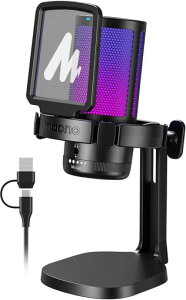 MAONO USB �R���f���T�[�}�C�N �Q�[�~���O�}�C�N �m�C�Y�L�����Z�����O PC �}�C�N �~���[�g�{�^�� �P��w���� RGB���C�e�B���O ���ʃR���g���[�� �v���O&�v���C �p�\�R���}�C�N �Q�[������ �c