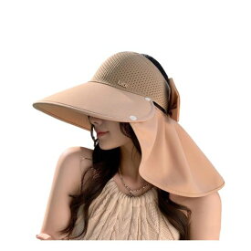 [Lizihengpi] 帽子 レディース uvカットサンバイザー サンハット 日除け帽子 春 夏 つば広 小顔効果 アウトドア キャップ 大きいサイズ メッシュ 吸汗速乾 ウォーキング 作業帽子