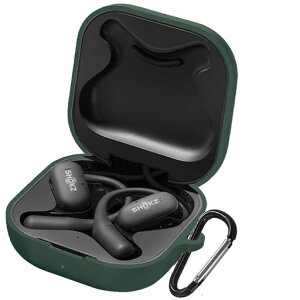 YAODLE Shokz OpenFit �p �P�[�X �J�o�[ Shokz OpenFit�p�ی�J�o�[ �ی�P�[�X �V���R���P�[�X �����[�d�\ �S�ʕی� �����h�~ �L�Y�h�~ �ϏՌ� �h�o �y�� ���[ �J���r�i�t��(Shokz OpenFit,�O���[��)