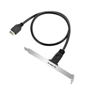 xiwai USB-C�P�[�u�� USB 3.1 Type-E �t�����g�p�l���w�b�_�[����USB-C Type-C���X�����P�[�u�� 40cm �p�l���}�E���g�l�W�t��