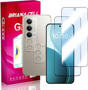 Briacicell�y2+2 ���Z�b�g �u���[���C�g�J�b�g�zFor Redmi 15 �K���X�t�B���� (2��) +Redmi 15 �J�����t�B���� (2��)�y���{���Ɏq�f�ސ��z�����K���X �ی�t�B���� 9H���x ������ ���ϋv ������ �����c