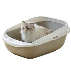 【OFT】 メガトレー ライト グレー 青タグ 大きい猫トイレ 飛散 防止 サイズ(約):幅42.6x奥57.6x高25.5cm