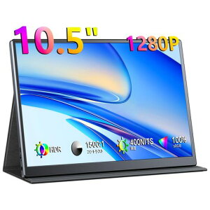 KEEPTIME ���o�C�����j�^�[ 10.5�C���` FHD1280P ���o�C���f�B�X�v���C ���P�x420nits 100%sRGB�L�F�� ���y��260g �ɍ׃x�[�� �|�[�^�u�����j�^�[ IPS�p�l�� HDR�Ή� USB Type-C/mini