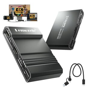 HDMI 4K �L���v�`���[�{�[�h Switch 2�Ή� 4K@60Hz TV�o��/�^��Ή� �p�X�X���[�@�\ �A���~�j�E�� Lemorele �L���v�`���[�J�[�h �Q�[���������z�M���C�u �r�f�I��c ��x�� ��ʋ��L ���A���^�C���c