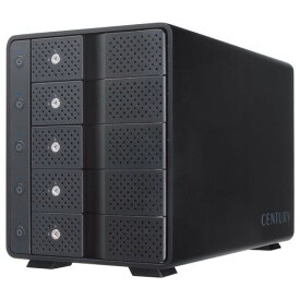 センチュリー独立電源スイッチ・USBハブ機能搭載 USB3.2 Gen2 3.5インチSATAx5 HDDケース「裸族のカプセルマンション 5Bay V2」 CRCM535U32CIS_FP