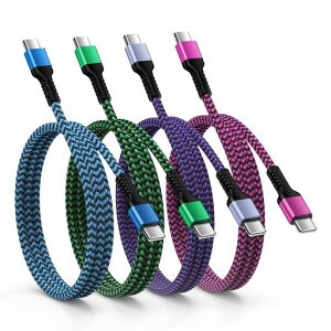Ocbuo USB C/Type C to Type C �P�[�u���y4�{�g/4�F/PD�Ή� 30W�}���[�d�z iPhone17�Aiphone 17Pro�A��Phone16/15�Agoogle pixel 10,iPad mini7/6