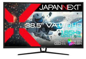 JAPANNEXT 38.5�C���` VA�p�l������ 165Hz/1ms(MPRT)�Ή� WQHD(2560x1440)�𑜓x �p�ȃQ�[�~���O���j�^�[ JN-VC39G165Q-C6 HDMI DP USB Type-C(�ő�65W���d) HDR