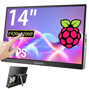 Raspberry Pi�p14�C���`�^�b�`�X�N���[�����j�^�[�AIPS�f�B�X�v���C�AFHD 1920x1200�A60Hz�A�����X�s�[�J�[�AHDMI USB-C�Ή��|�[�^�u�����j�^�[(�m�[�g�p�\�R���ASwitch�APS4/5�Ή�)