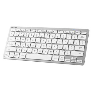 �o�b�t�@���[ Bluetooth5.0�Ή� �R���p�N�g �L�[�{�[�h PC/Windows/Mac / iPhone16 �Ή� �����[�g �e�����[�N �ݑ� US�z�� �V���o�[ BSKBB335SV