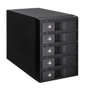 �Z���`�����[ USB3.2Gen1�ڑ�USB/eSATA���Ή�3.5�C���`SATAx5�䓋�ډ\RAID�@�\�t��HDD�P�[�X�u�����̃C���e���W�F���g�r�� 5Bay Type-C�v CRIB535EU3C_FP