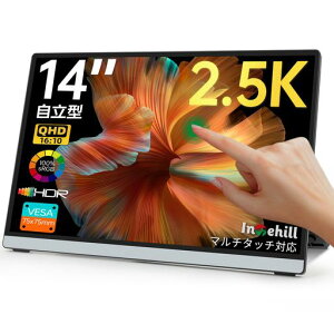 Intehill ���o�C�����j�^�[ 14 �C���` �����^ �^�b�`�p�l�� QHD 2.5K (2560x1600) �����E�y�� �}���`�^�b�`�Ή� ���o�C���f�B�X�v���C VESA ������ 16:10 �|�[�^�u�����j�^�[ IPS