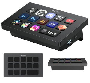 Ulanzi D200H �X�g���[�� �f�b�L �R���g���[���[ USB3.0�����]�� PD�}���[�d 13�J�X�^���\�ȃL�[ AI�I�t�B�X�A�V�X�^���g ���C�u�z�M��R���e���c�쐬�p OBS/Teams/YouTube/Zoom�����R���g���[��