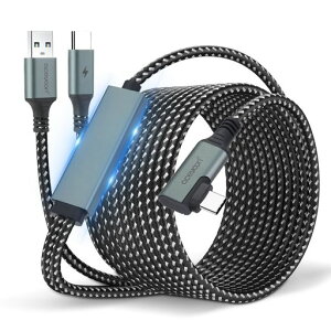 aceyoon �����N�P�[�u�� �[�d�|�[�g�t�� 6M VR�P�[�u�� ���^�N�G�X�g3/3S/2 Pico4�Ή� USB3.0�����]�� PC�A���p ����Type-C �����O�[�d�f�[�^�P�[�u�� VR �w�b�h�Z�b�g�p