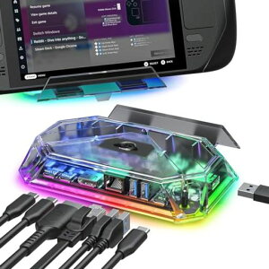 JSAUX 12-in-1 RGB �h�b�L���O�X�e�[�V���� Steam Deck (OLED)/ROG Ally/Legion Go�Ή�