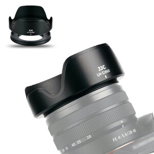 JJC �t�� �����Y�t�[�h + �A�_�v�^�[ �����O �\�j�[ Sony FE 28-60mm F4-5.6 (SEL2860) �����Y �Ή� Alpha A7C �� Sony E PZ 16-50mm F3.5-5.6 OSS (SELP1650)