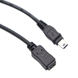 USB2.0-Mini B to Mini B�����P�[�u�� 5�c�� 5PIN�P�[�u�� �I�Xto���X �~�jB�R�l�N�^ �I�X-�~�jB�R�l�N�^ ���X(�~�jB�����p) �f�[�^�]��&�[�d�Ή� (�^������0.5m)