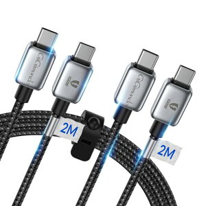 GiGimundo USB C �P�[�u��PD�Ή�100W/5A ���}���[�d �����f�[�^�]�� �f���h�~Samsung Galaxy MacBook Air Pro iPad Pro l��Type-C�@��Ή� (100W 2m+2m)
