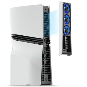 JUSPRO PS5 Pro�p��p�t�@�� �É������N�[���[�t�@�� ���x�����\ �����d���I��/�I�t ��p�A�N�Z�T���[ USB 3.0�|�[�g��LED���C�g�t�� PlayStation 5 Pro�p �yPS5 Slim/PS5 ���^��Ή��z
