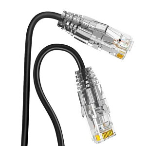 LAN�P�[�u�� CAT6A 0.3m �Z�������P�[�u�� 10GBASE-T�����Ή� �S����30cm 2�{�Z�b�g 28AWG�ׂ� RJ45�R�l�N�^�t�� �Ɩ��ł��ƒ�ł� ���f���p �J�e�S��6a �u���b�N
