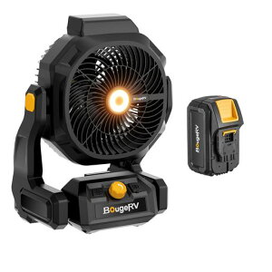 �y�n�C�p���[�����zBougeRV�[�d���L�����v��@ �ő�7.5m/s���� �O��210�x�p�x���� 15���ԘA���ғ� ���E���o�b�e���[���� 8Ah��e�ʃo�b�e���[ ���P�xLED���C�g �yAC/�o�b�e���[2WAY�Ή��z