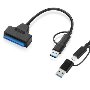 SensaBliss SATA-USB �ϊ��P�[�u�� 2.5/3.5 �C���` SSD/HDD �p ���� 5Gbps USB3.0 �Ή� SATA3 �R���o�[�^�[ �ő� 2TB �O�t�� �����h���C�u�O�t���� �R�l�N�^ �n�[�h�f�B�X�N�f�[�^���o��