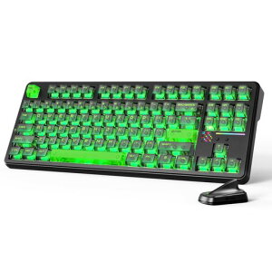 ATTACK SHARK X87ULTRA ���J�j�J���L�[�{�[�h ���C�����X �Q�[�~���O�L�[�{�[�h �O���[�h�ڑ�(Bluetooth/2.4GHz/�L��)8000Hz 0.125ms����x�� �z�b�g�X���b�v�Ή� �J�X�^�����j�A�� Gasket�\��