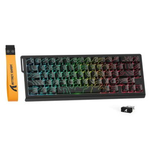 ATTACK SHARK X68PRO HE ���s�b�h�g���K�[ �L�[�{�[�h �������� 3���[�h�ڑ� 2.4G Bluetooth USB-C�L�� 8KHZ �Q�[�~���O�L�[�{�[�h ���s�b�h�g���K�[ �����\�ȃA�N�`���G�[�V�������� RT0.01mm