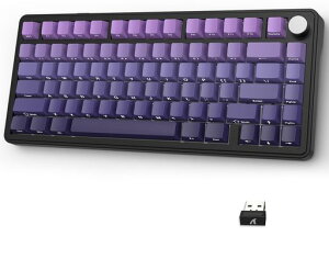 ATTACK SHARK x AJAZZ X85 �Q�[�~���O�L�[�{�[�h ���J�j�J���L�[�{�[�h bluetooth ���C�����X ���� ���Ő��X�C�b�` �K�X�P�b�g�}�E���g ���j�A �T�C�h���󒤍�PBT�`�F���[�L�[�L���b�v RGB �z�b�g�X�c