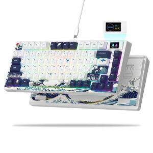 �L�[�{�[�h�L�� Womier S-K80 75% ���J�j�J���Q�[�~���O�L�[�{�[�h�A�z�b�g�X���b�v�\�A�K�X�P�b�g�}�E���g�ARGB�A�����ς݃X�^�r���C�U�[�A�J���[�}���`���f�B�A�f�B�X�v���C�t���AMac/Wi�c