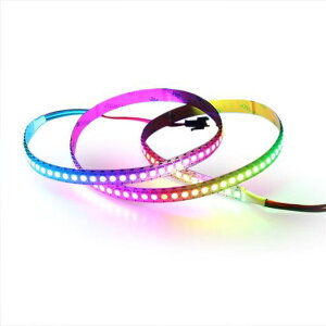 ALITOVE LED�e�[�v���C�g WS2812B �A�h���X�w��\ LED�e�[�v �C���~�l�[�V���� LED���C�g5050 RGB SMD 1 m 144�s�N�Z�����F ��h�� �z���C�gPCB DC 5V