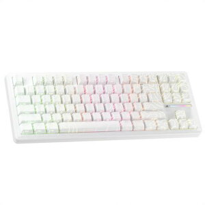 ATTACK SHARK M87PRO �R���p�N�g 3���[�h ���J�j�J���L�[�{�[�h Bluetooth/���C�����X/�L�� 2.4GHz TYPE-C 87�L�[ 80% �z�� RGB���C�g �z�b�g�X���b�v�Ή� �K�X�P�b�g�\�� �Q�[�~���O�L�[�{�[�h ���Ő���