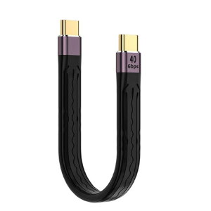 USB-C to USB-C ��13cm �Z���P�[�u�� 40Gbps�����f�[�^�]��PD�Ή�100W/5A�}���[�d& 8K@60Hz�f���o��Type-C toType-C�P�[�u�� Mac Book Pro�ANintendo Switch�ANexus 6P