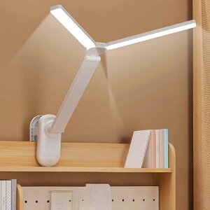 CLEAYODO �N���b�v���f�X�N�����v �f�X�N���C�g LED�f���A���w�b�h�f�X�N�����v 3�i�K�F���x���� �܂肽���ݎ� ���p�x���߉\ ���i�K���� ��e�ʃo�b�e���[�����ԉғ� Type-C�[�d�� �Ǐ��� �c