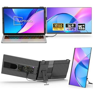 Laptomo P5 �f���A�����j�^�[ 15.6�C���` IPS ���o�C���f�B�X�v���C FHD 1080P �m�[�g�p�\�R���f���A���X�N���[���f�B�X�v���C�g���A�|�[�^�u���g�����j�^�[�ɓK�p�m�[�g�p�\�R��13-17�C���` USB-�c