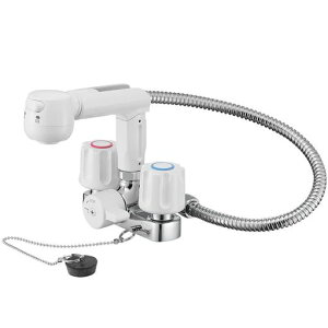 SANEI(�T���G�C) �c�[�o���u�X�v���[������ �����p �V�����[�E�X�g���[�g�ؑ� �z�[�X50cm �S����t�� K3104VR-W