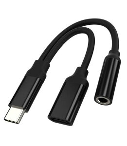USB-C to 3.5mm�C���z���A�_�v�^�[(2in1)DAC�h���O�� Type-C�[�d�W���b�N �X�v���b�^�[ �I�[�f�B�I�[�d�P�[�u�� AUX�R�[�h �Ή�Samsung Galaxy�APixel�A�A�Ή�iPhone15 Pro Max