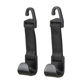 セイワ(SEIWA) 車内用品 ショートシートフック 2本入り IMP129 買い物フック 耐荷重7Kg ベルト長さ調整機能付き