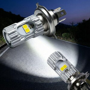 KKLM H4 LED �w�b�h���C�g HS1 H4 LED �w�b�h���C�g �o�C�N�p �o���u �n�C���[�ؑ� 6500K�z���C�g 2000lm ���ʔ��� DC9-80V �t�@�����X ���P�x �ȃG�l HS1�Ή� ���t���ȒP ��֗p �w�b�h�����v �ėp
