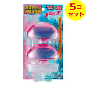 【送料込】 ライオンケミカル ピクス 液体トイレ 芳香洗浄剤 本体1個 付替1個 ピーチの香り ×5個セット