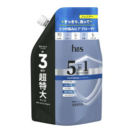 【◆数量限定◆】P&G h&s エイチアンドエス 5in1 クールクレンズ シャンプー つめかえ 超特大サイズ 850g【MY-s01】