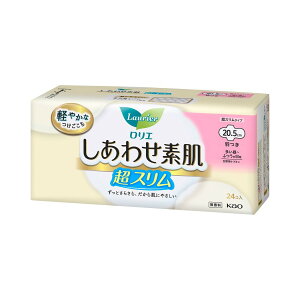 花王 ロリエ しあわせ素肌 超スリム 多い昼-ふつうの日用20.5cm 羽つき 24コ入