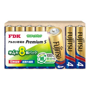 �y�z�����܂����zFDK FUJITSU PremiumS �A���J�����d�r �T�X�e�B�i�p�b�N �P4�` 8�p�b�N LR03PS 8SP 1��