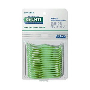 【送料込】サンスター GUM デンタルフロス&ピック Y字型 30本入×60点セット まとめ買い特価!ケース販売 ( 4901616215054 )