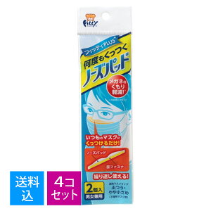 【送料込・まとめ買い×4個セット】玉川衛材 フィッティ 何度もくっつくノーズパッド 男女兼用 2個入 ( マスク用鼻パッド ) ( 4901957210022 )