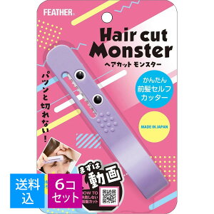 �y�������E�܂Ƃߔ���×6�Z�b�g�z�t�F�U�[ FEATHER Hair cut Monster �w�A�J�b�g�����X�^�[ ���񂽂�O���Z���t�J�b�^�[ 4902470353173