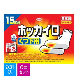 【送料込・まとめ買い 15足分×6個セット】【興和】ホッカイロ くつ下用 15足分 ( 30個 ) 使い捨てカイロ 貼る靴下用 ( 4987067828104 ) ※無くなり次第終了