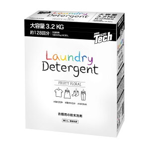トイレタリージャパン メガテック 洗たく用 粉末洗剤 3.2KG 衣類用粉末タイプの洗濯洗剤(4985275798479)大容量※パッケージ変更の場合あり