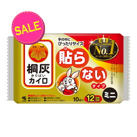 【今だけお得！数量限定セール】小林製薬 桐灰カイロ 貼らない ミニ 10個入